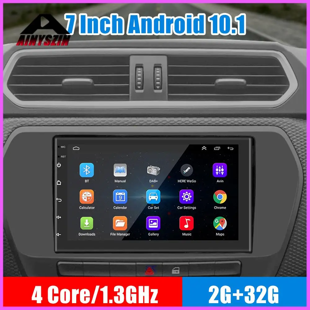 

Автомагнитола 2 Din MP5 на Android 10,1, 2 + 32 ГБ, 7-дюймовый сенсорный экран, мультимедийный видеоплеер, Bluetooth, Wi-Fi, GPS-навигация, автостерео