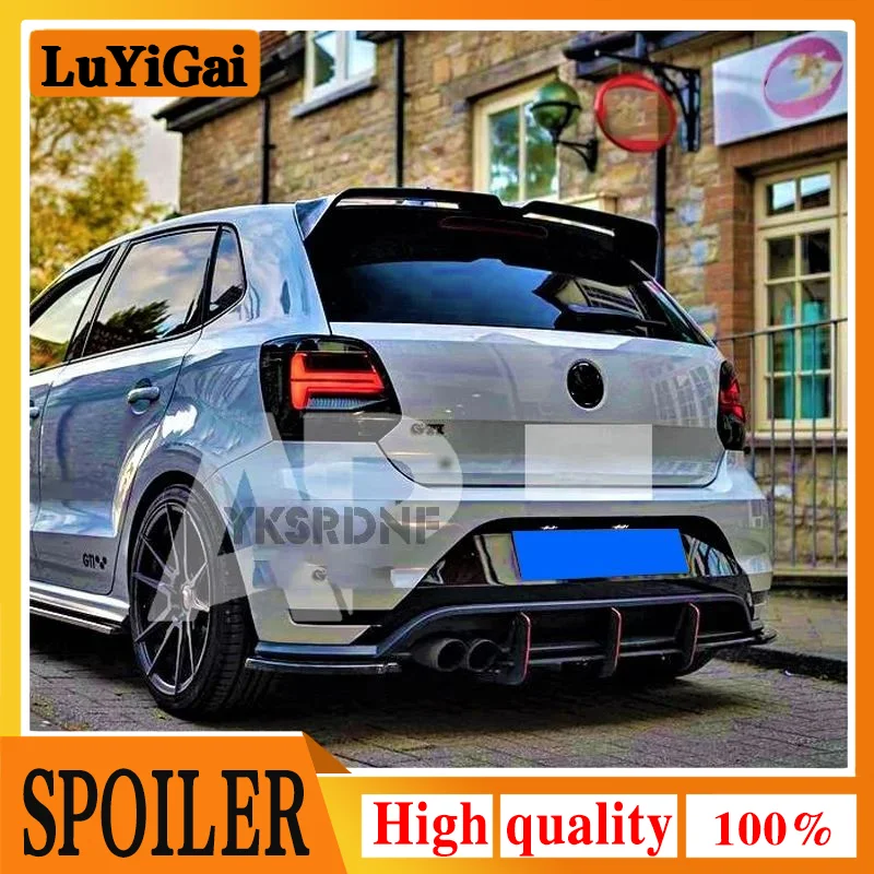 Для VW Polo MK5 GTI 6R 6C 2009-2017 Style задний спойлер на крыло крышу ABS Авто запасные части