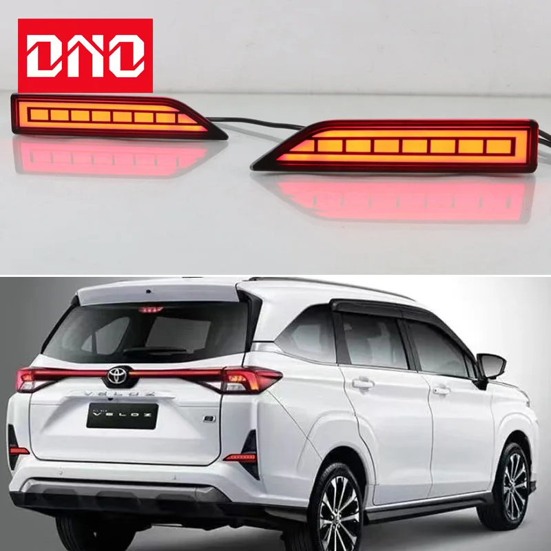 

Автомобильные фонари для заднего бампера для Toyota Veloz 2021-2023, противотуманные фонари, стоп-сигнал, указатели поворота, отражатели, задние фонари