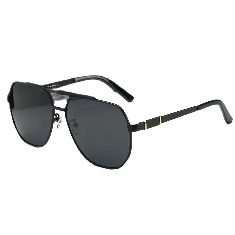 

DIXSG роскошные мужские поляризованные солнцезащитные очки модные женские дизайнерские винтажные очки для вождения с металлической двойной ...