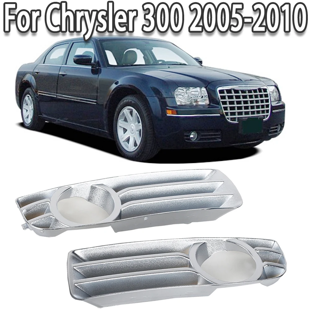 New Front Bumper Fog Light Grille Daytime Driving Lamp Trim Cover Chrome Styling For Chrysler 300 2005-2010