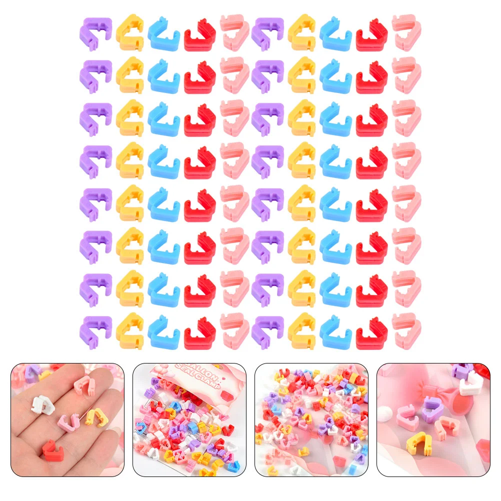 

500pcs Balloons Clip Colorful Balloon Sealing Clamps for Wedding Birthday Party