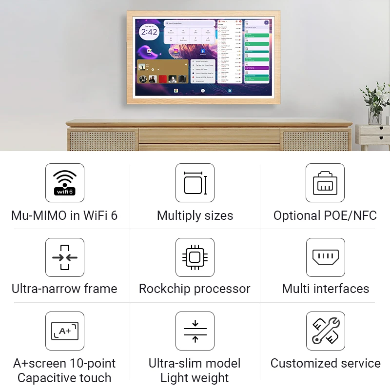 Фото Лучшая цена RK3568 Передняя камера для планшета Android Экран TP WiFi6 Режим оконного киоска RJ45 4 ГБ памяти — новая рекламная реклама Pos №3