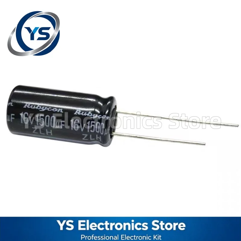 Фото Rubycon ZLH 16V1500UF 10x20мм 16ZLH1500MEFC10X20 1500мкФ 16В Электролитический конденсатор Новый Оригинальный Долговечный Низкое сопротивление 20% №5