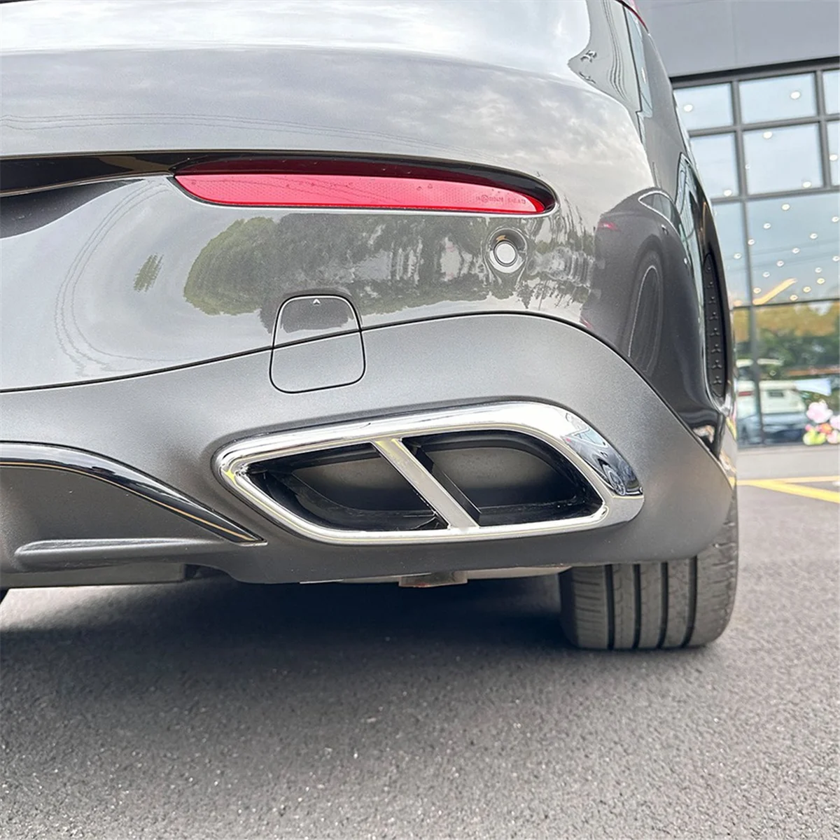 Отделка автомобильной выхлопной трубы наклейки на крышку для Mercedes-Benz CLE Coupe C236 2024 +