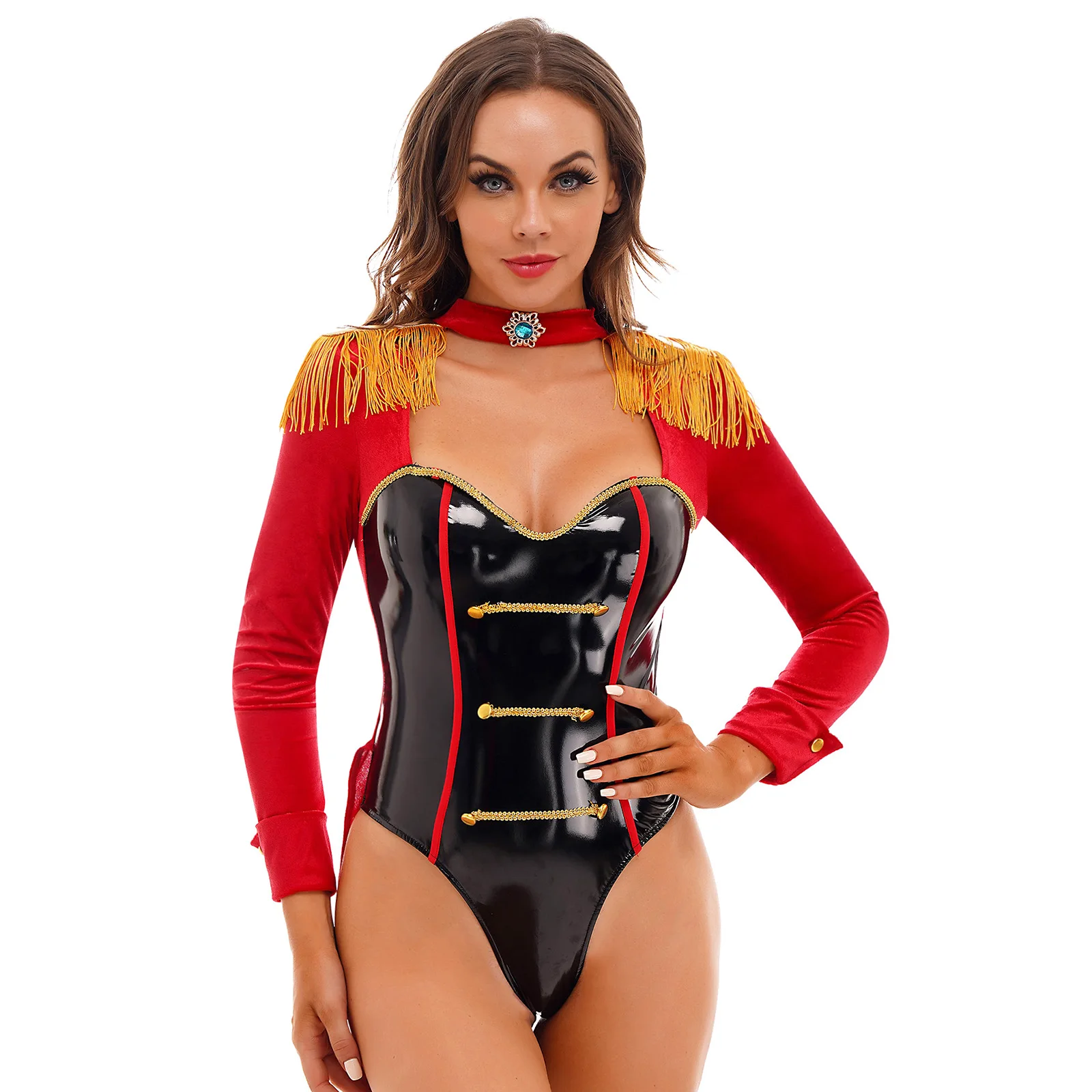 

Женский костюм для косплея на Хэллоуин с цирковым кольцом, боди с длинными рукавами и кисточками, костюм-кошка с ласточкой для вечевечерние, выступления на сцене