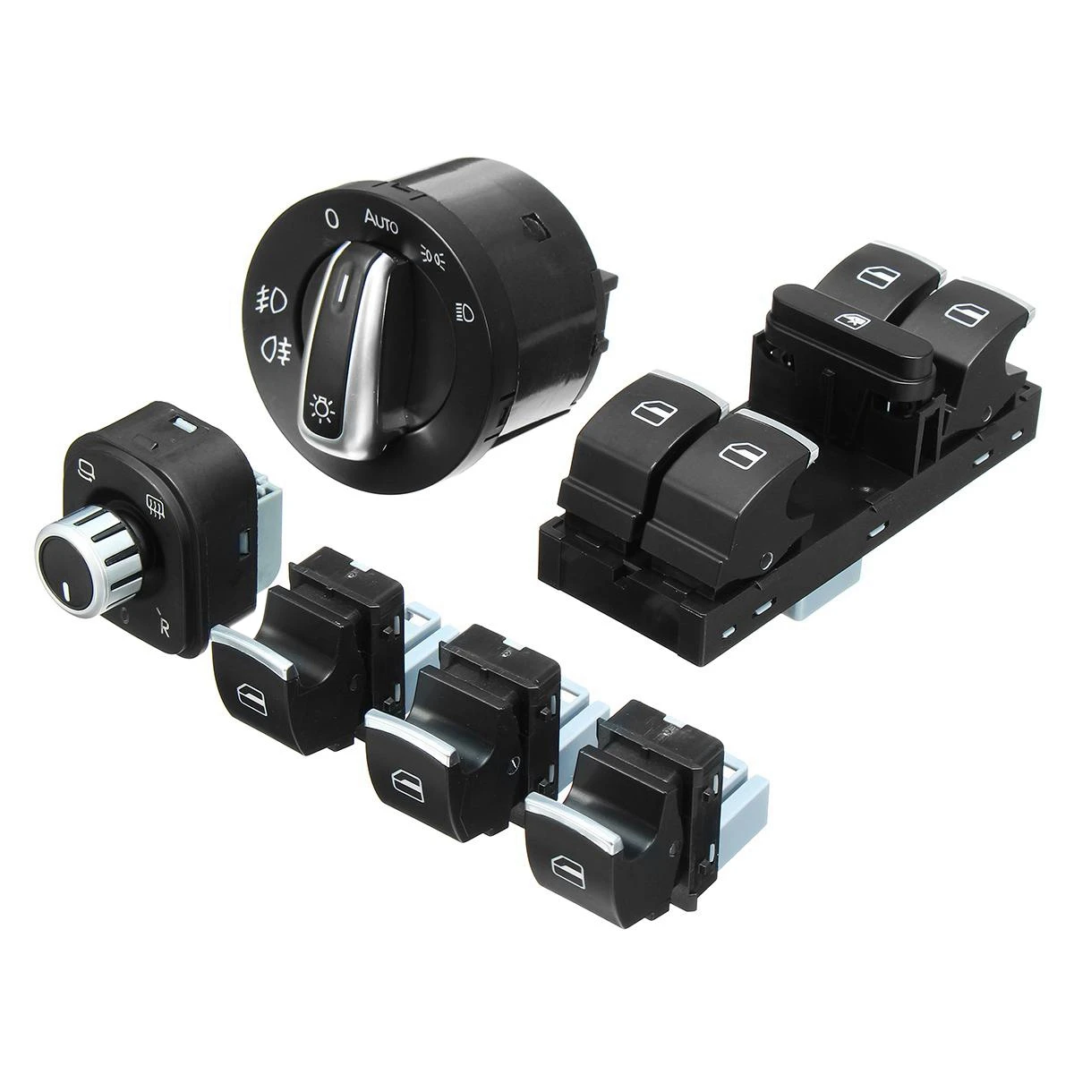 

6 шт. комплект переключателей для зеркальных фар на окно 5ND 959 565A 5ND 959 857 5ND941431B для Golf MK5 6 Jetta MK5 Passat B6 Tiguan