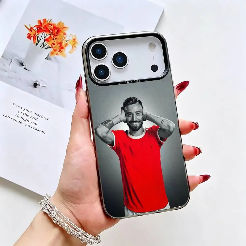 Фото Чехол для телефона Bruno F-Fernandes для iPhone 17, 16, 15, 14, 13, 12, 11 Plus, Pro Max, XS, цветной, с серебряным покрытием внутри №5