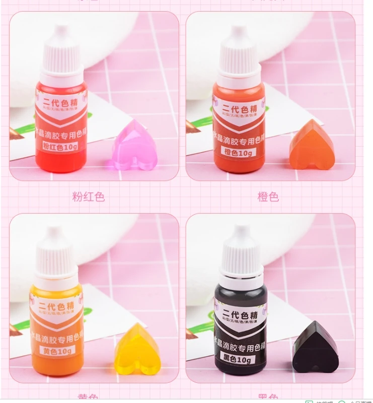 

10ml 15 Color Epoxy UV Resin Colorant Jewelry Liquid Pigment Soap Dye