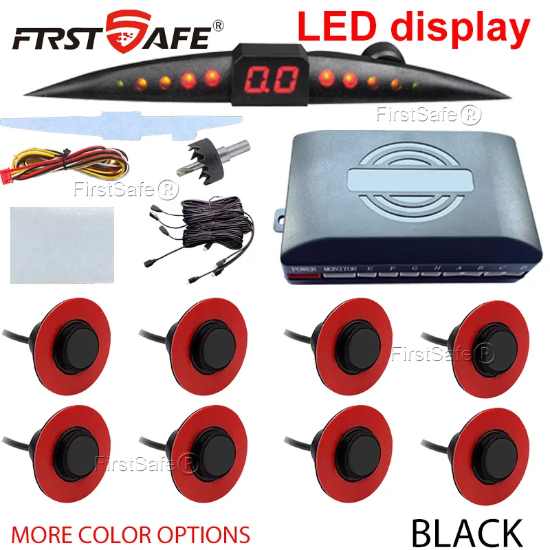 

Автомобильный светодиодный датчик парковки с точным цифровым дисплеем 6/8 радаров, сигнализация о расстоянии препятствий, подходит для большинства автомобилей