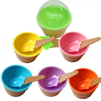 1set ice cream bowl spoon clearfluffy slime box popular kids food play toys for children charms clay diy kit accessories