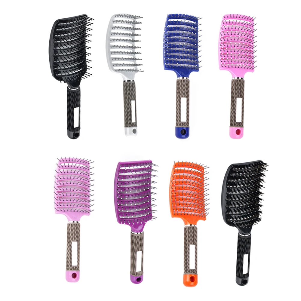 

Hair Scalp Massage Comb Hairbrush Bristle Nylon Women Wet Dry Curly Detangle Hair Brush Salon Hairdressing Styling Tool Dropship