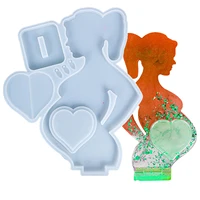 love mom mold pregnant mom shape silicone molds with creative design photo frame mold clear mold patterns and smooth surfaces