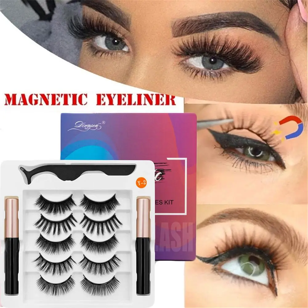 

Sale Natural Long Magnets Lash Long-lasting Waterproof Lash Extension With Tweezer Magnetic Eyelashes Magnetic Eyeliner
