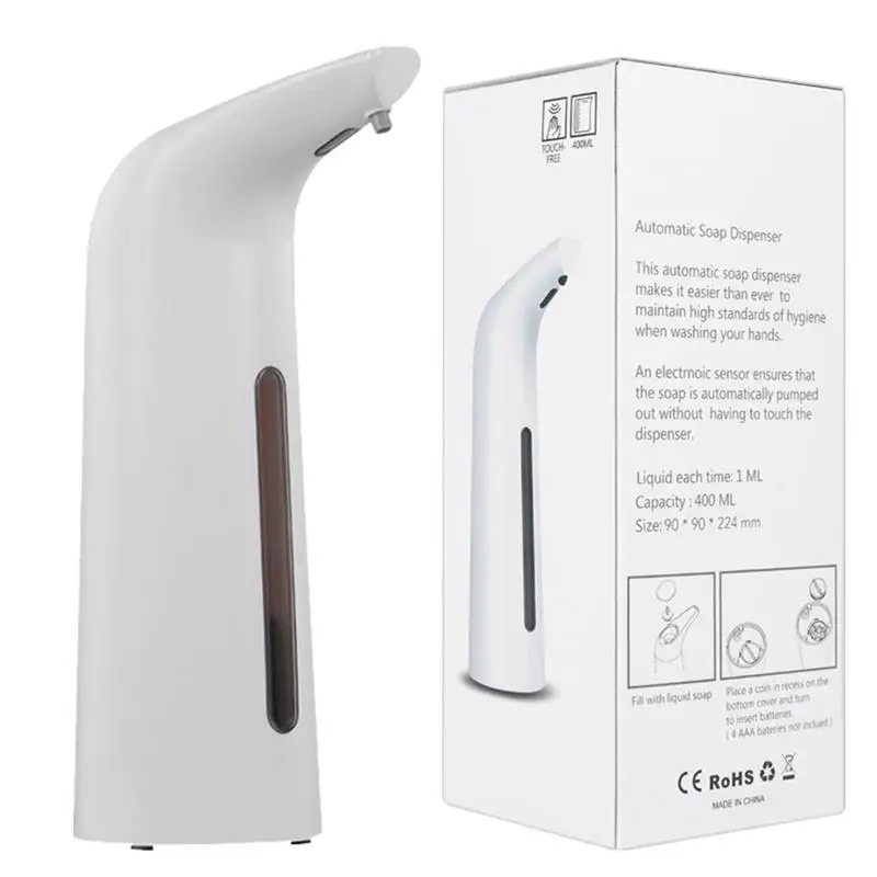 

Automatic Soap Dispenser 400ml Touchless Infrared Sensor Soap Dispenser Kitchen Bathroom Smart Sensor Liquid Soap Dispenser