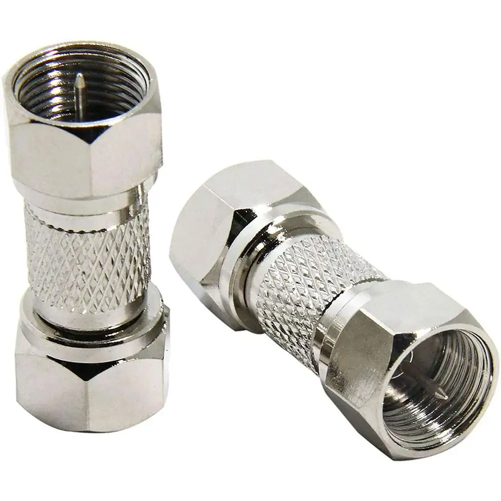 Металлический двойной поворотный F-разъем FJJ для ТВ