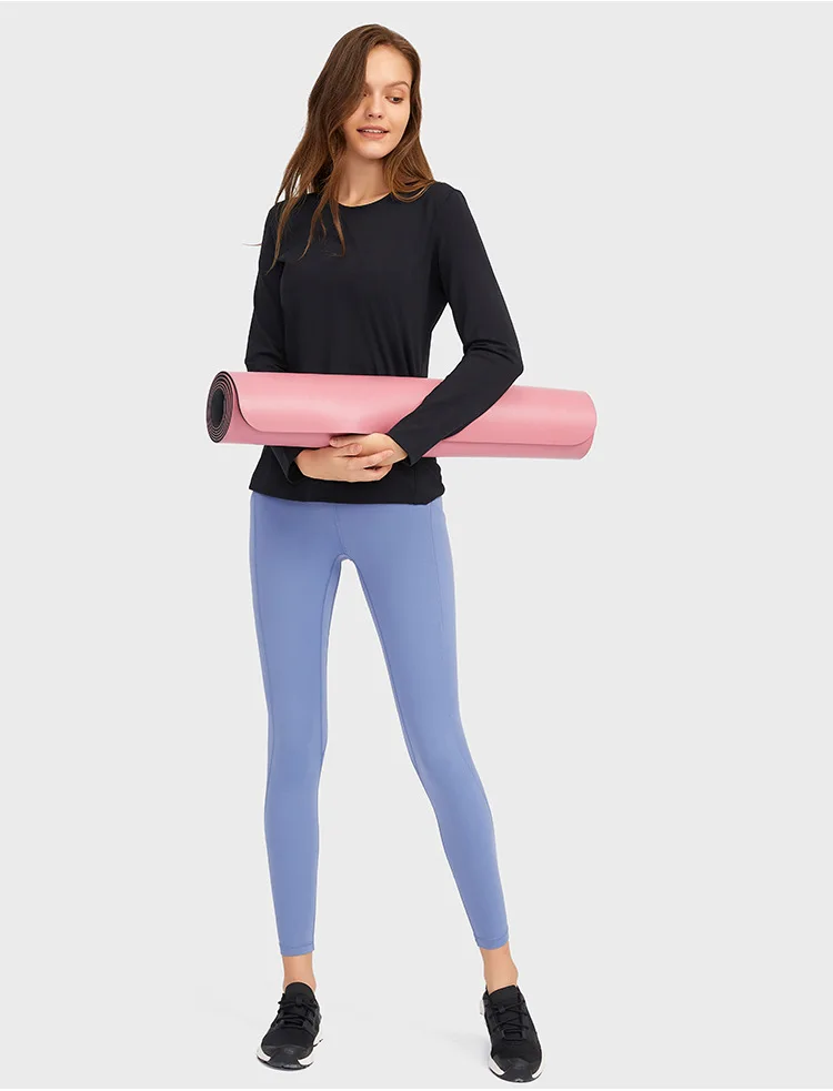 LuluWomen's Long Sleeve Top Gym Shirt Womens Clothing Crop Top Breathable Outdoor Jogging Workout Blouses Sportswear T-shirt