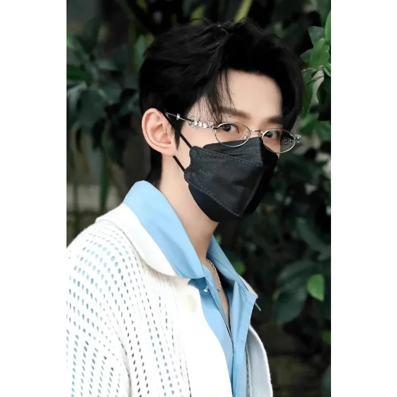 Оправа для очков с бриллиантами в стиле колледжа овальная титановая Свадебная