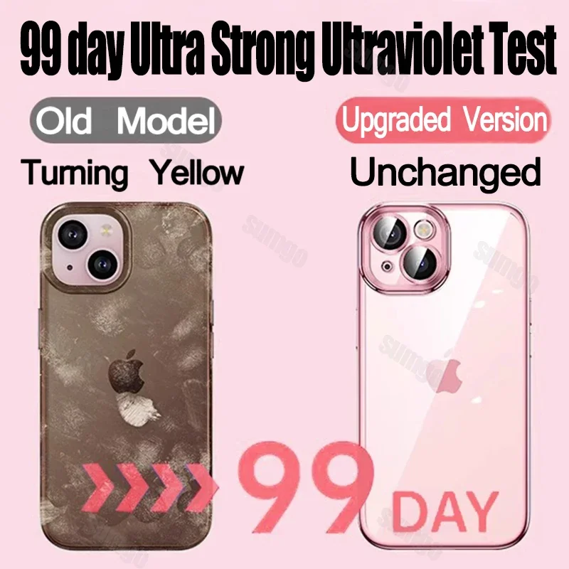 Новый роскошный прозрачный противоударный силиконовый чехол для iPhone 16 15 14 13 12 11 Pro