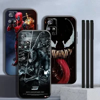 marvel spiderman venom deadpool phone case for xiaomi redmi note 11 11t 11s 10 10s 10t 9 9s pro 5g redmi 10 9 9t 9a 9at 9c soft