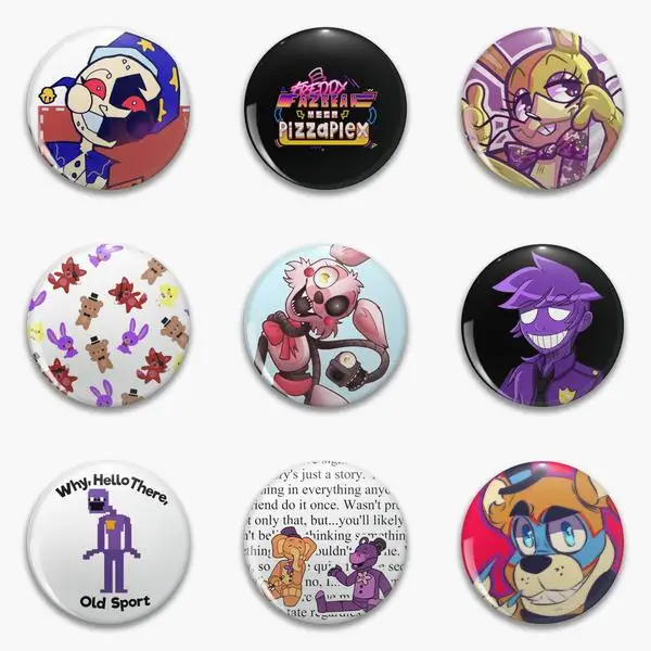 Fnaf настраиваемая мягкая брошь на пуговице экзотический значок из клея