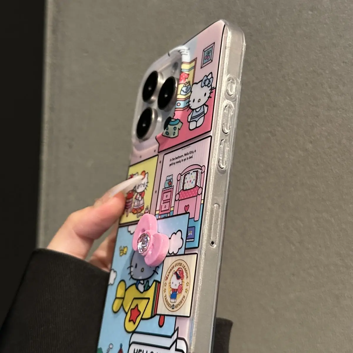 Чехол для телефона Sanrio с рисунком Hello Kitty iPhone 15 14 13 12 11 Pro Max XR XS MAX 7 8 Plus Y2K