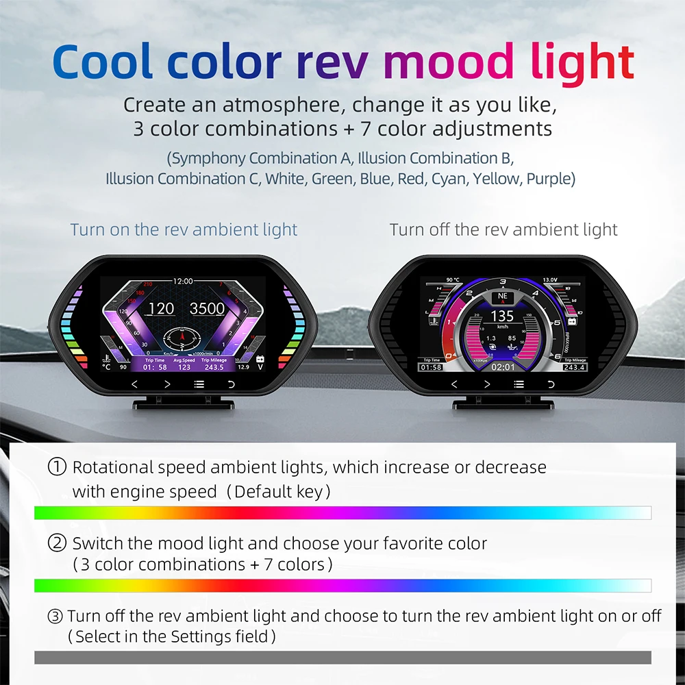Автоаксессуары для всех автомобилей Автоматический дисплей Автомобильный