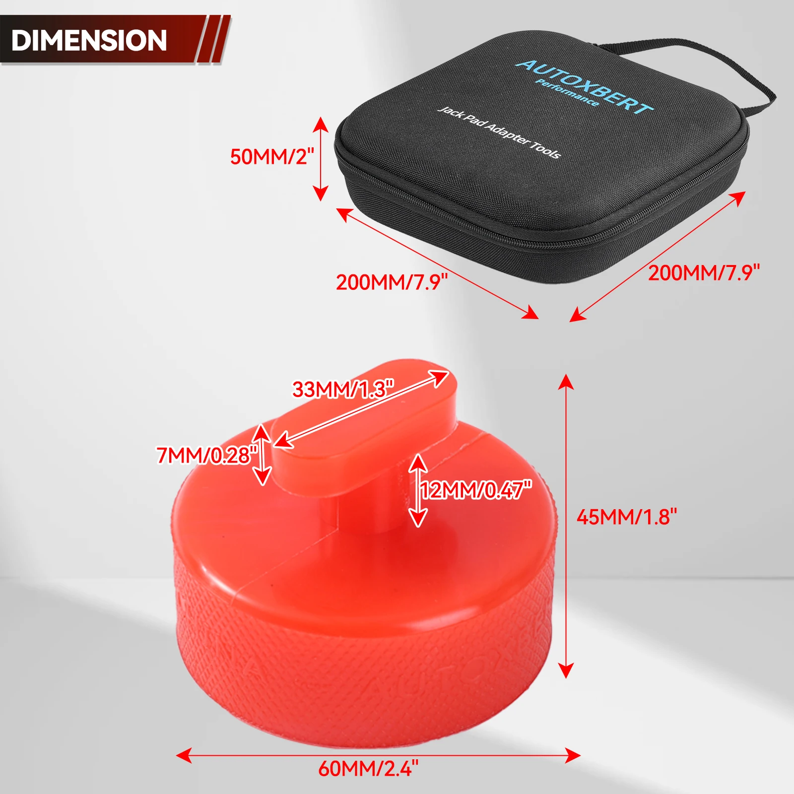 4x адаптер для домкрата из полиэтилена с футляром хранения сумка инструментов