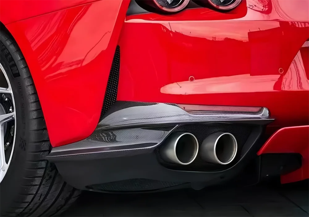 Фото Высококачественный комплект обвеса N Style из сухого карбона для Ferrari 812: задний диффузор и угловые элементы №5