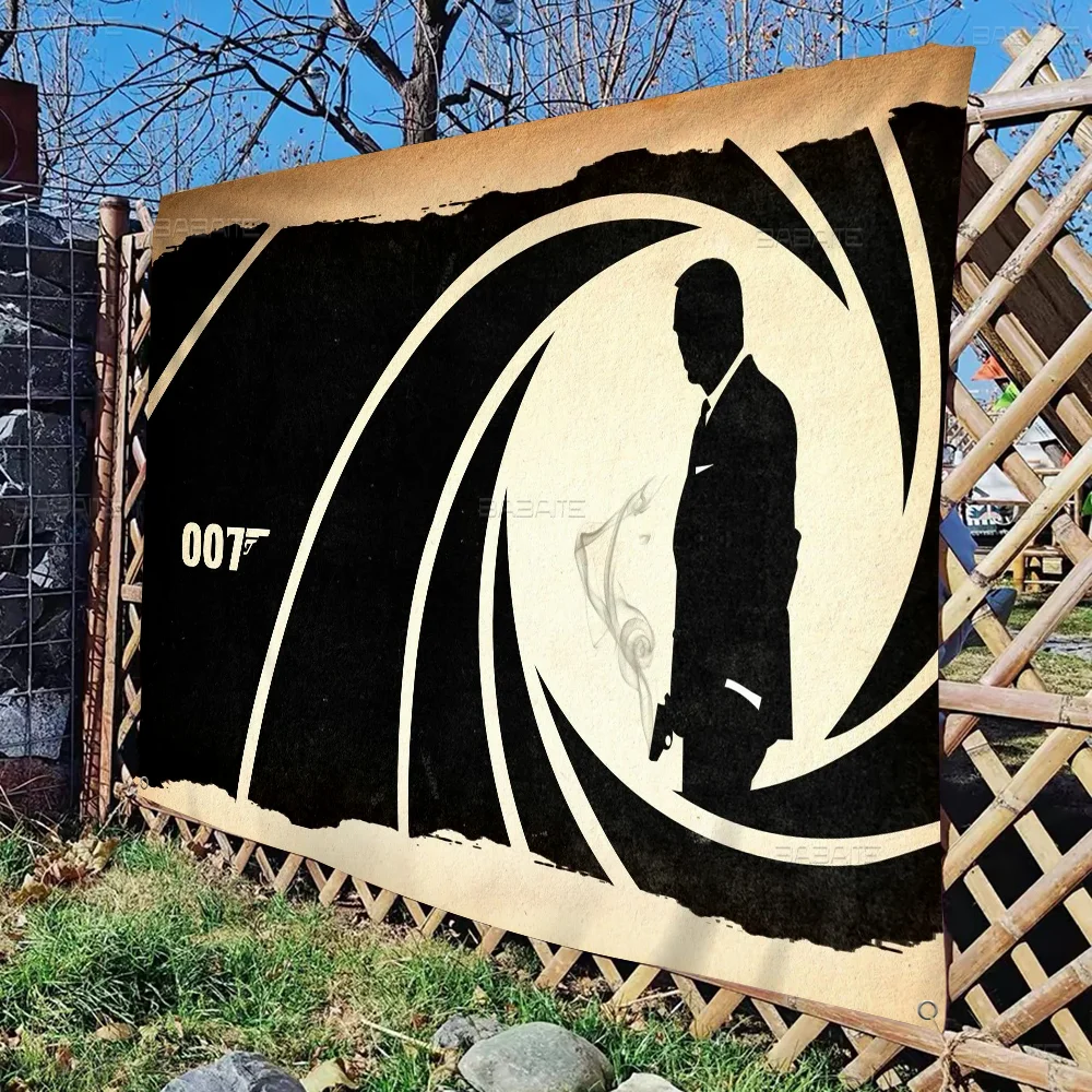 Джеймс Бонд 007 аниме-карта флаг для гостиной домашний декор в общежитии