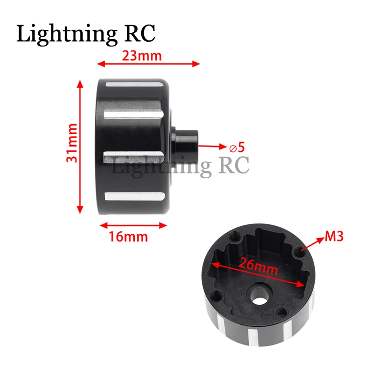 

Racing Aluminum Differential Case Front Center Rear Universial for Arrma Karton Senton 1/7 Limitless RC Car Accessories