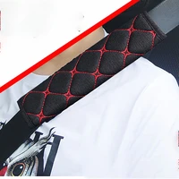 1pc cotton linen embroidery safety belt shoulder cover breathable protection seat belt padding pad car interior accessories