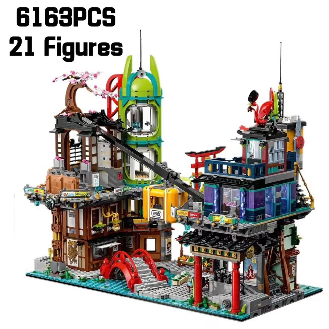 

2023 NEW 71799 City Markets City Gardens Building Blocks Bricks Compatible 71741 70620 City Toy Kids Christmas Birthday Gift