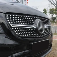 front bumper gt grille racing grill for mercedes benz vito v class v260 2016 2017 2018 2019 2020 car trim mesh tuning parts