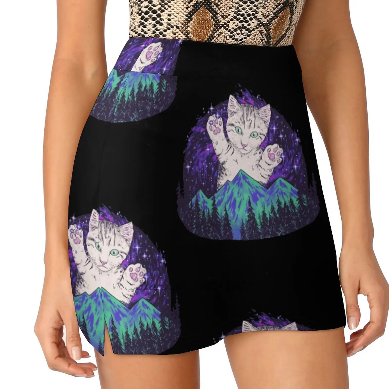 Aurora Meowealis женская спортивная юбка для тенниса гольфа танцев фитнеса бега йоги