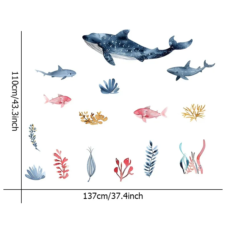 Подводная Морская жизнь Акула Кит настенные наклейки океан подводная фотография