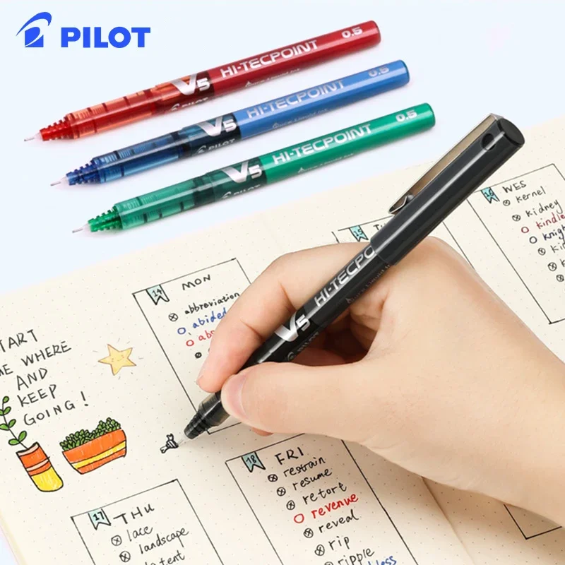 12 цветов, японские гелевые ручки Pilot V5 BX-V5, Hi-Tecpoint, 0,5 мм, гладкие быстросохнущие чернила для письма, школьные канцелярские принадлежности, студенческие принадлежности (art.: 3920cdf9fd9ba) - 3920cdf9fd9ba