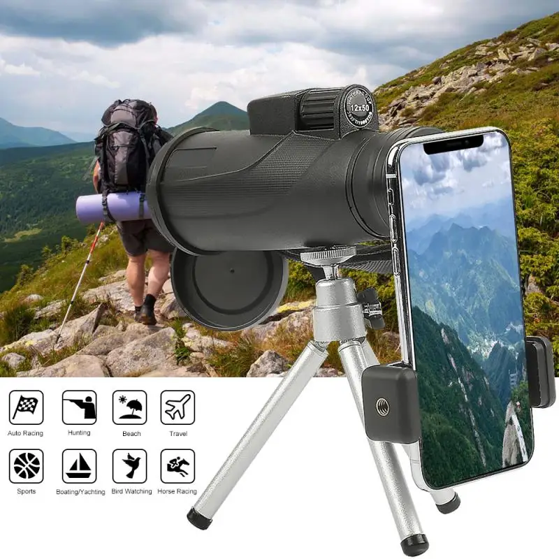 

40x60 Monocular Telescope Large Eyepiece For Smartphone Rotate Eyecup Night Vision Goggles Super Long Range Telephoto Lens