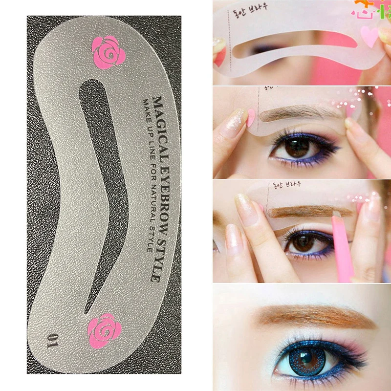 

24Pcs Reusable Eyebrow Stencil Set Eye Brow DIY Drawing Guide Styling Shaping Grooming Template Card Easy Makeup