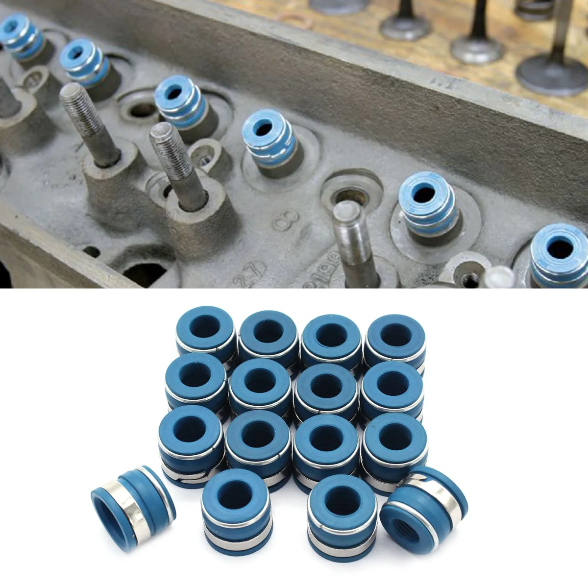 16 шт. Набор уплотнений для стержня клапана BBC Chevy Chevrolet Big Block Performance FKM