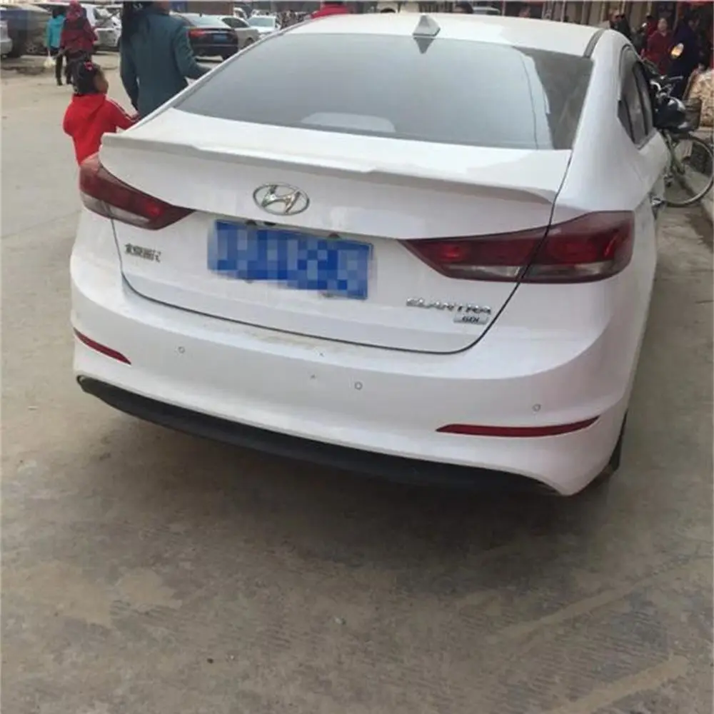 

Спойлер для Hyundai Elantra 2017, высококачественный задний спойлер из АБС-пластика для автомобильного заднего крыла грунтового цвета