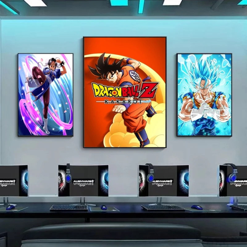 Абстрактная картина Гоку из аниме «Драконий жемчуг»