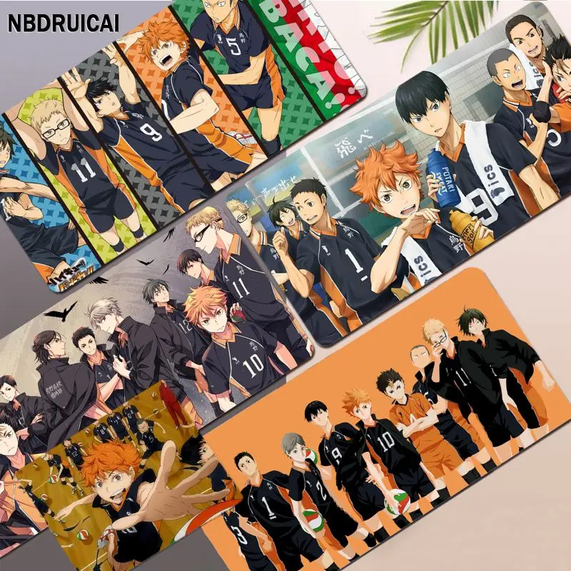 

Резиновый коврик для мыши Haikyuu, популярный прочный коврик для волейбола с рисунком аниме, для больших игр CSGO, настольного ПК, ноутбука