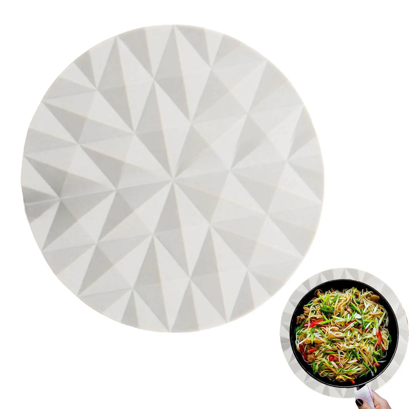 

16CM Round Silicone Table Mat Extra Thick Placemat Open Cans Hot Coffee Cup Coaster Creative Kitchen Pot Holder