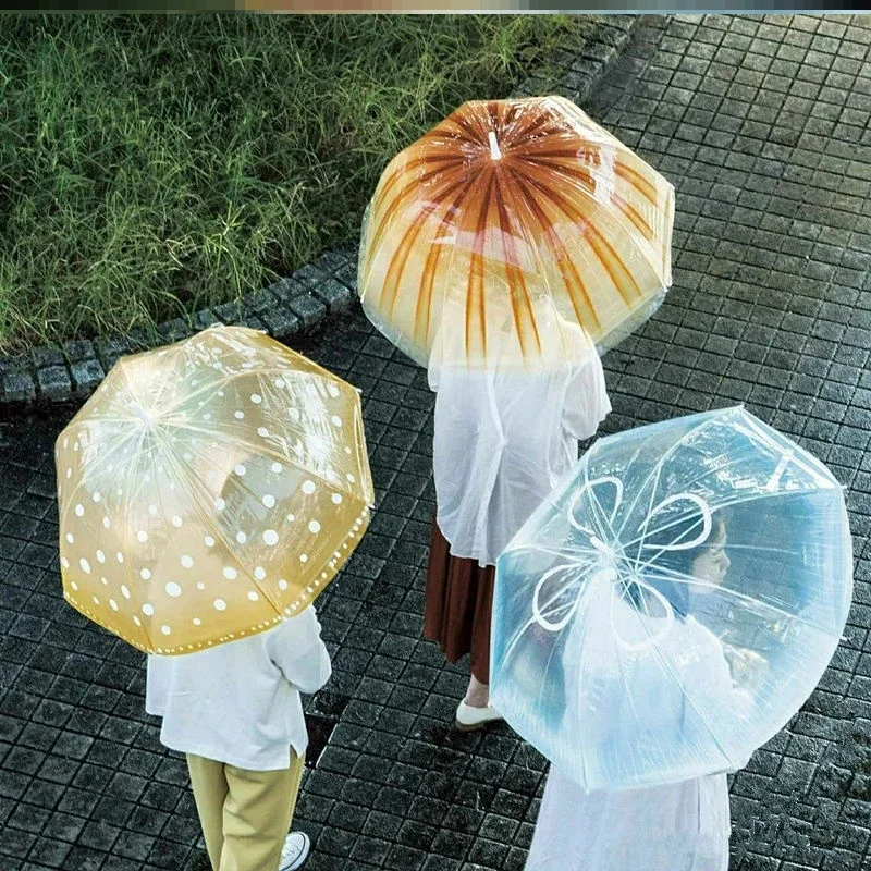 Автоматический зонт Xiaohongshu с длинной ручкой утолщенный женский студенческий