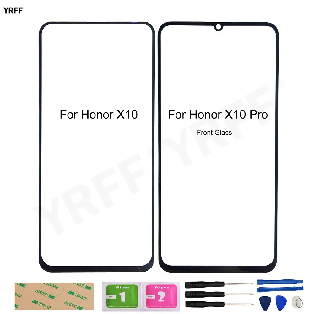 for huawei honor x10 mobile touch screen panel for huawei honor x10 pro front glass panel no touch screen phone repair parts free global shipping
