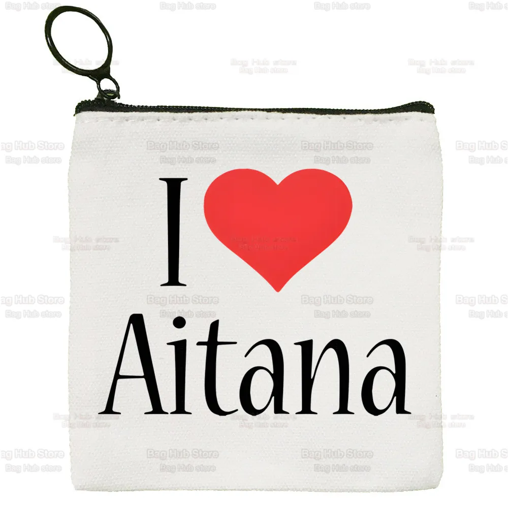 Singer Aitana Ocana Cartoon Coin Purse Female Mini Canvas Art Cute Key Case Coin Purse Student Wallet