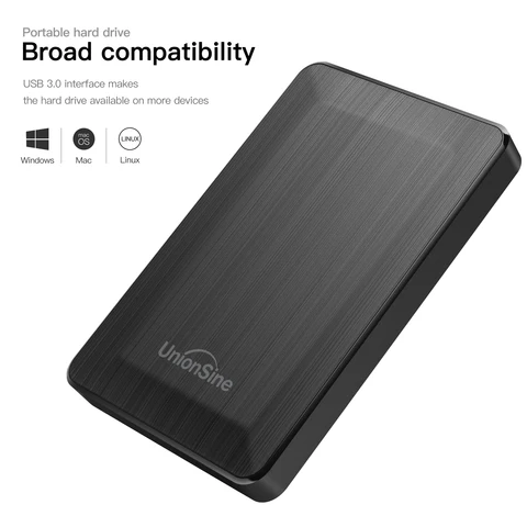 UnionSine HDD 2,5-дюймовый портативный внешний жесткий диск 250 ГБ/320 ГБ/500 ГБ/1 ТБ USB3.0 для хранения данных, совместимый с ПК, Mac, PS4, настольным компьютером, MacBook