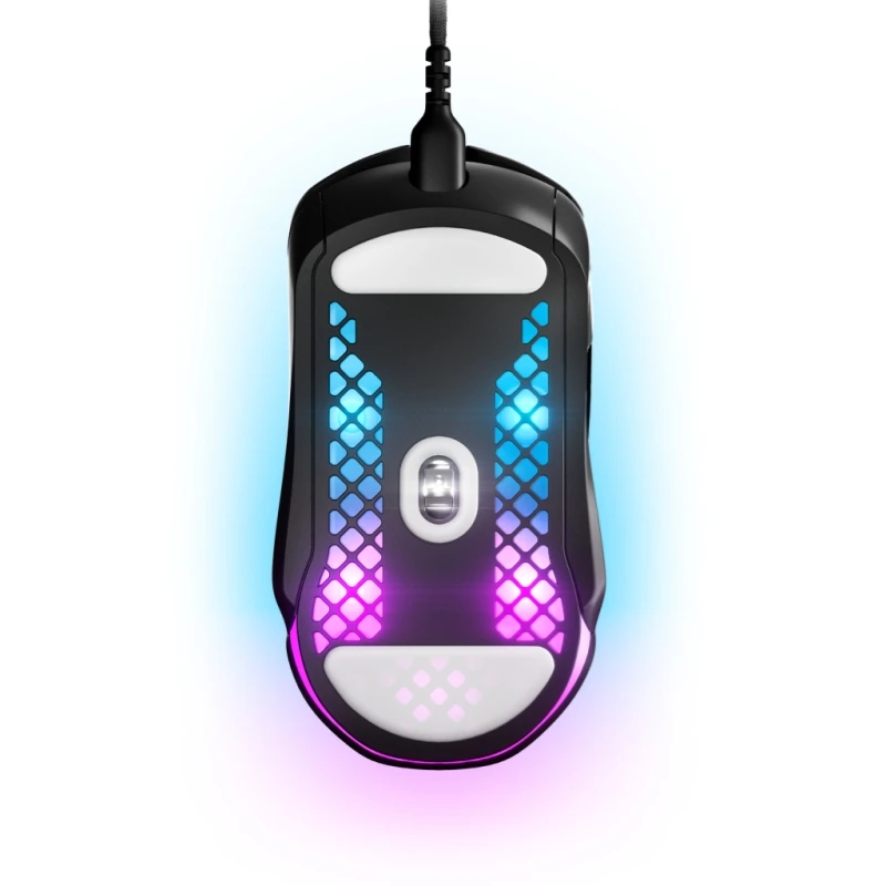 Фото Оригинальная проводная игровая мышь SteelSeries Aerox 5 с оптическим сенсором TrueMove Air 18000 CPI, ультралегкая, водостойкая конструкция №3