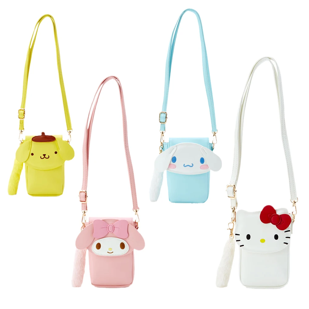 

New Pu Kawaii Sanrios My Melody Cinnamoroll Hellokittys Purin Cute Cartoon Anime Small Fresh Students Shoulder Coin Storage Bag